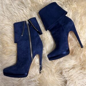 Casadei Navy High Heel Ankle Boots